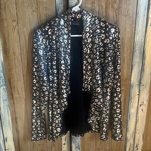 Metallic Leopard Print Jacket